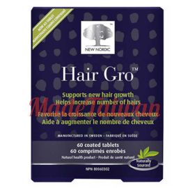 New Nordic Hair Gro Supplement Capsules 60count