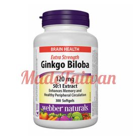 Webber Naturals Ginkgo Biloba 120 mg 300 softgels