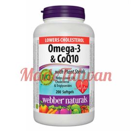 Webber Naturals Omega-3 & CoQ10 with Plant Sterols 200softgels