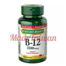 Nature’s Bounty Vitamin B12 2500mcg 120 microtablets