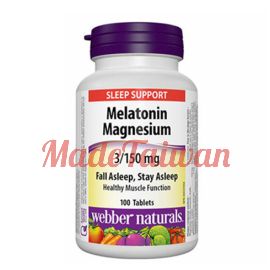 webber naturals Melatonin Magnesium 3/150 mg Tablets 100count