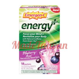 Emergen-C Energy+ Blueberry Acai 18 singles/box