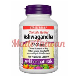 webber naturals Ashwagandha Vegetarian Capsules 120count