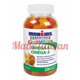 IronKids Essential Omega-3 Gummies, 200 Gummies