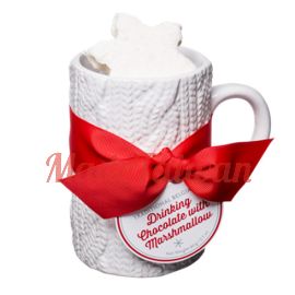 Saxon Chocolates Cable Knit Mug Gift Set 60g