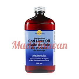 Nature's Harmony - Canadian Cod Liver Oil Plain Norwegian 500 ml