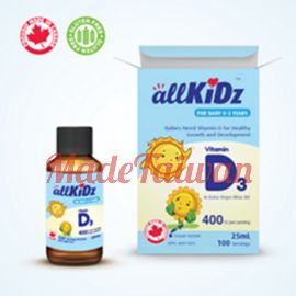 Allkidz Vitamin D3 (400IU) 25mL