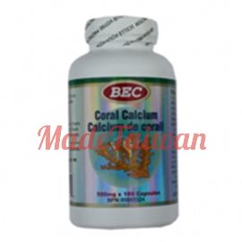 BEC Coral Calcium 970mg  100 capsules 