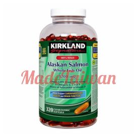 Kirkland Signature 100% Wild Alaskan Salmon Whole Fish Oil, 320 Softgels